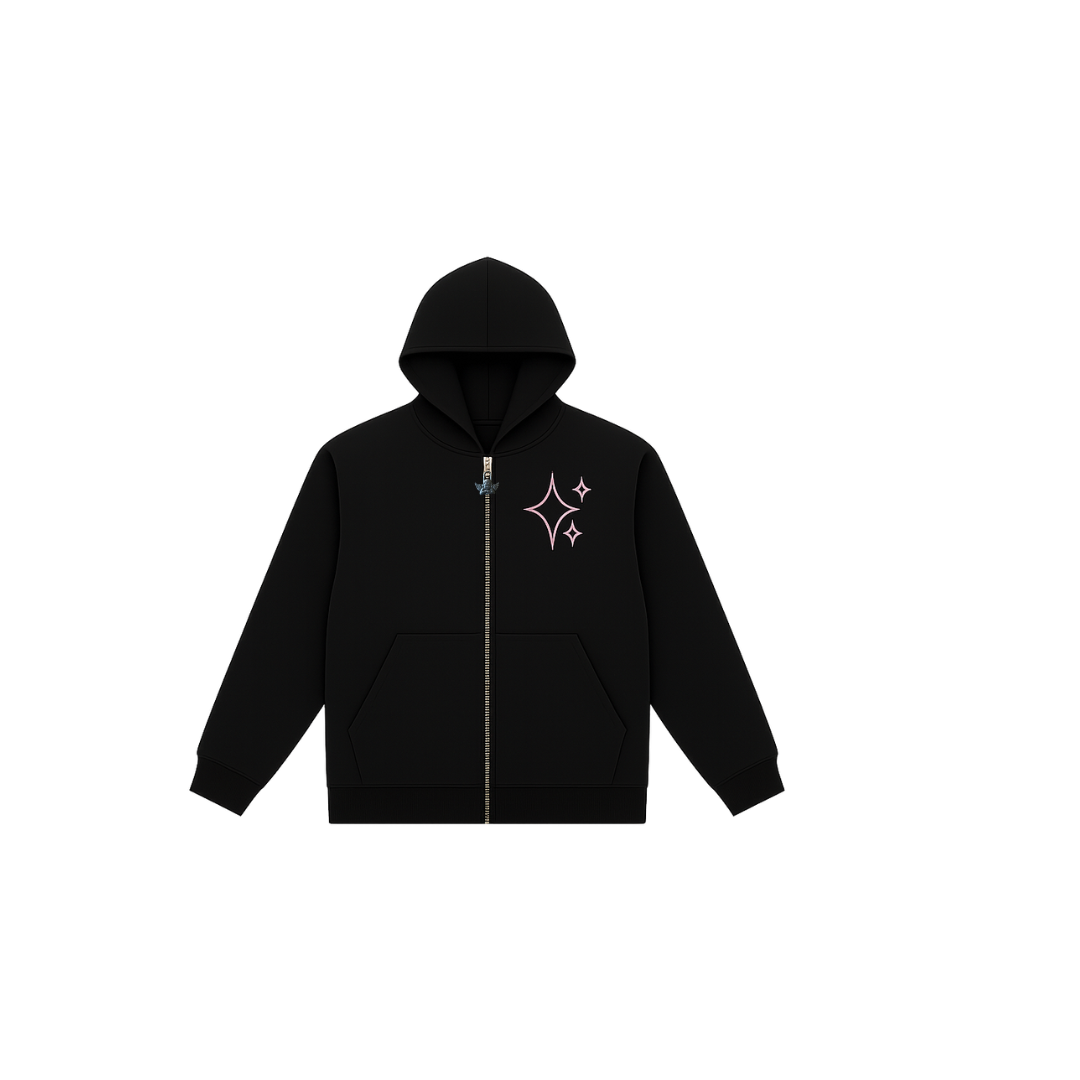Poleron pink zipper