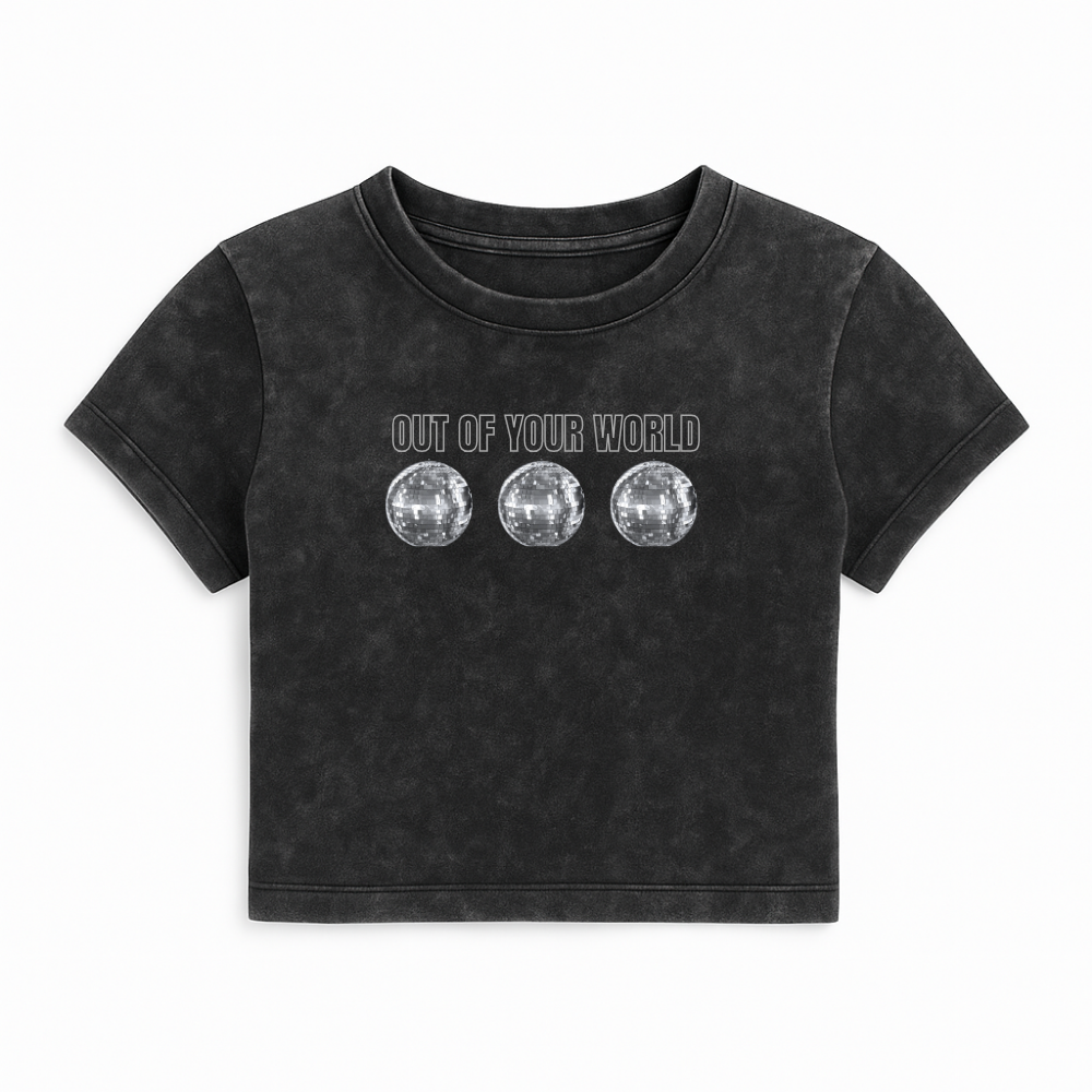 Baby Tee Crop Out of the World