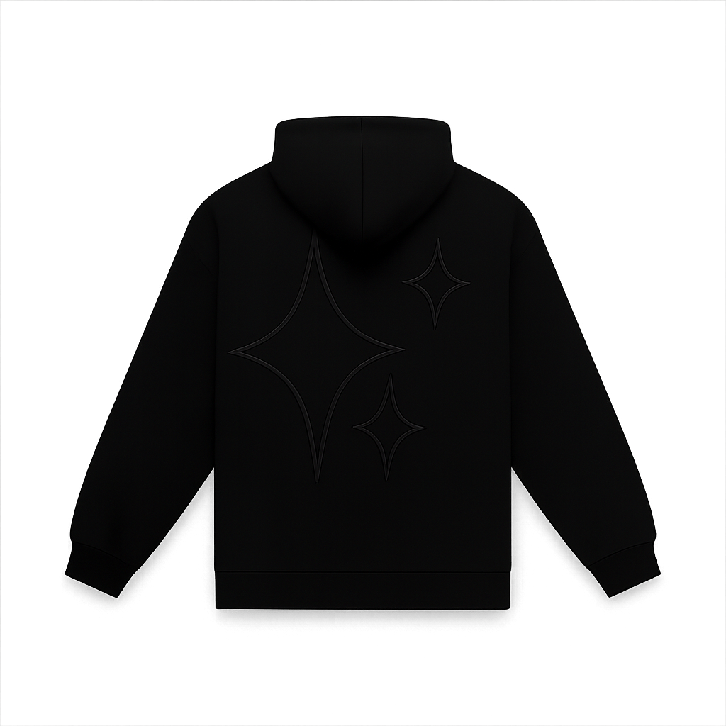 Poleron black zipper