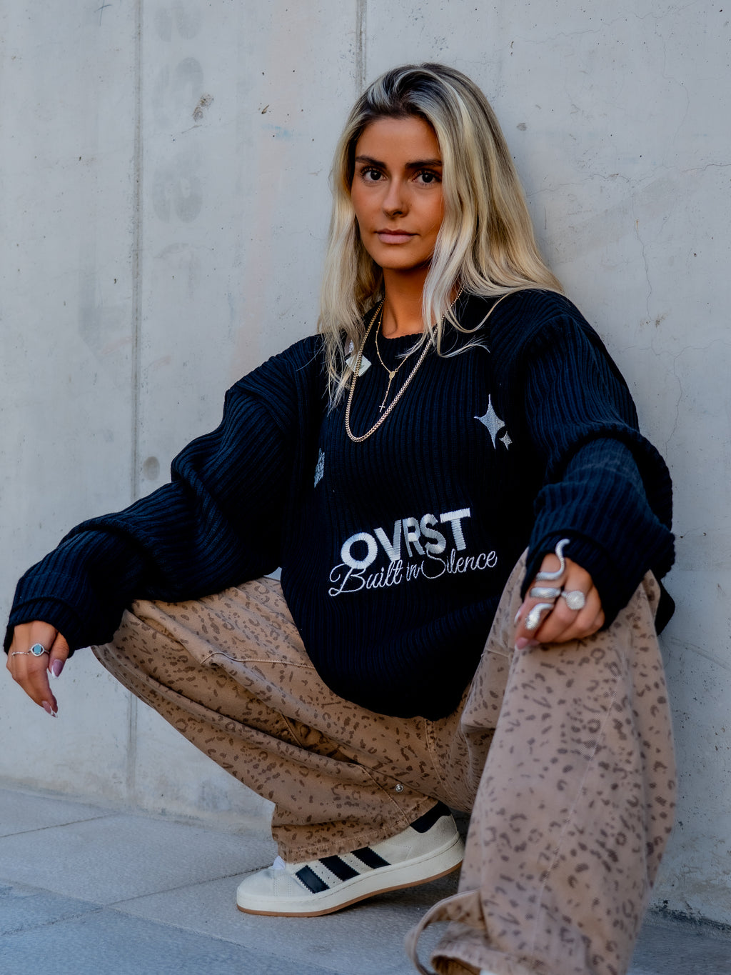 Knit ovrst black