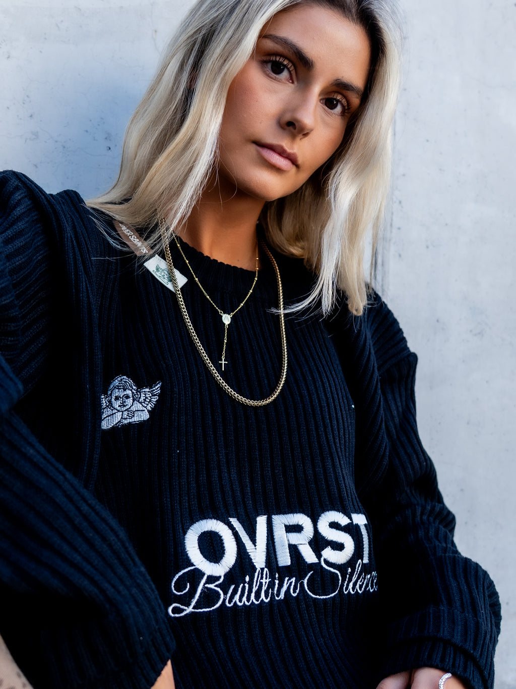 Knit ovrst black