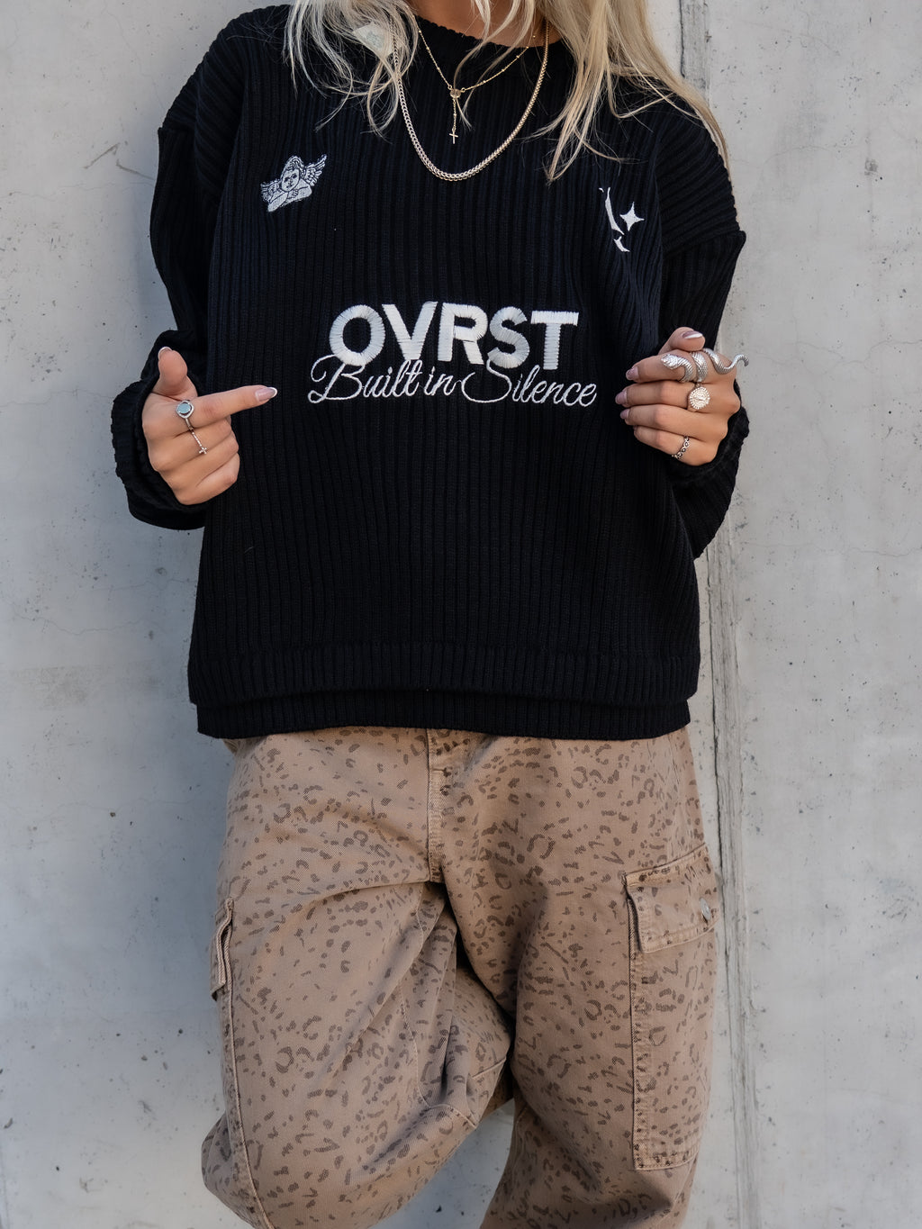 Knit ovrst black