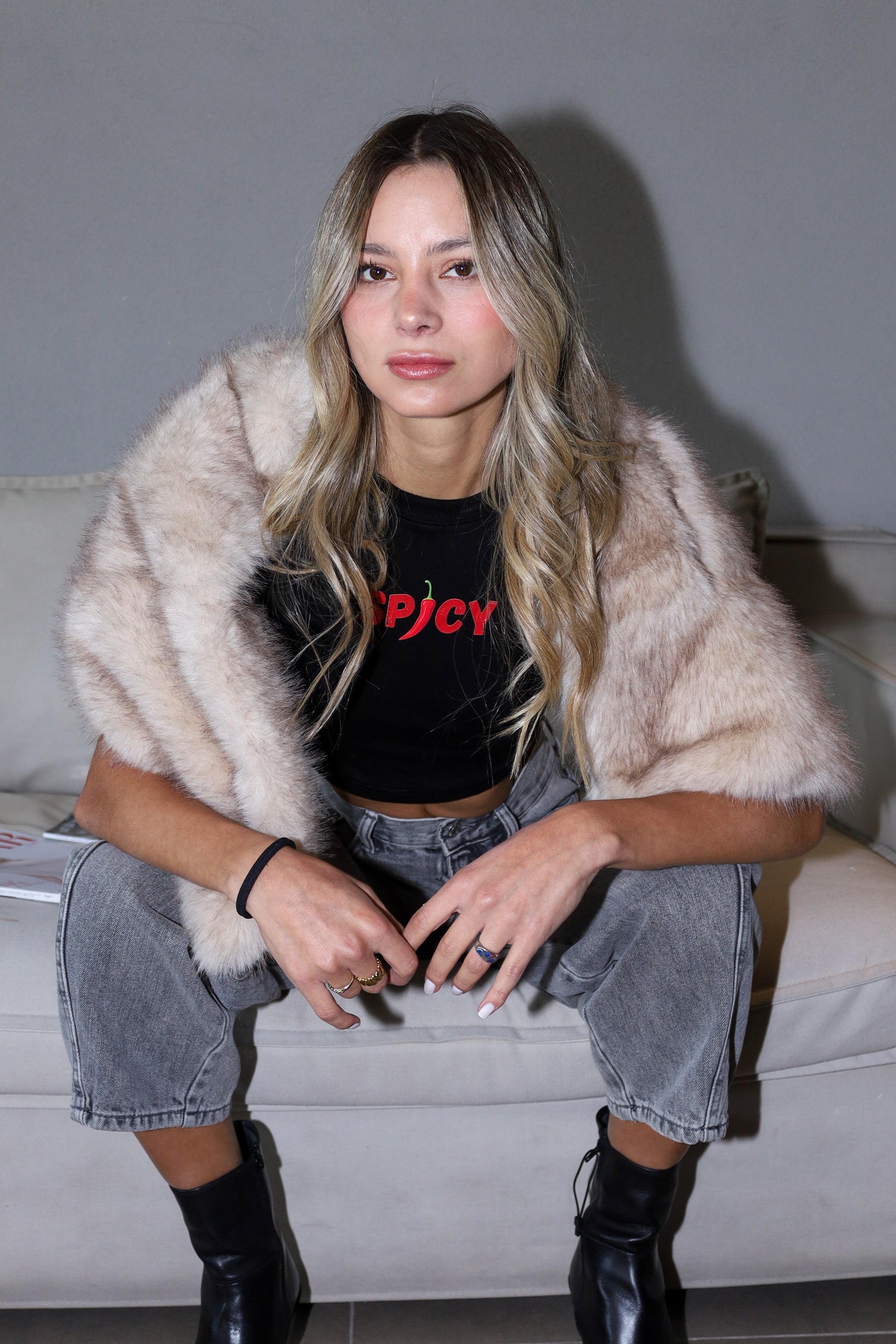 Baby Tee Crop Picante